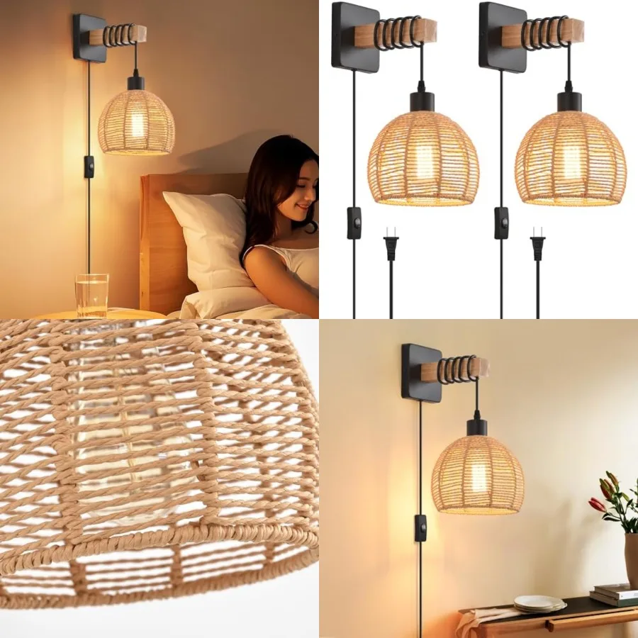 Rusti Wll Sons ixturs with or, Indoor Vintage Rattan Wall Light Industrial Lamp Fixture Farmhouse Metal Sconces Light for Bedro
Rusti Wll Sons ixturs with or, Indoor Vintage Rattan Wall Light Industrial Lamp Fixture Farmhouse Metal Sconces Light for Bedro