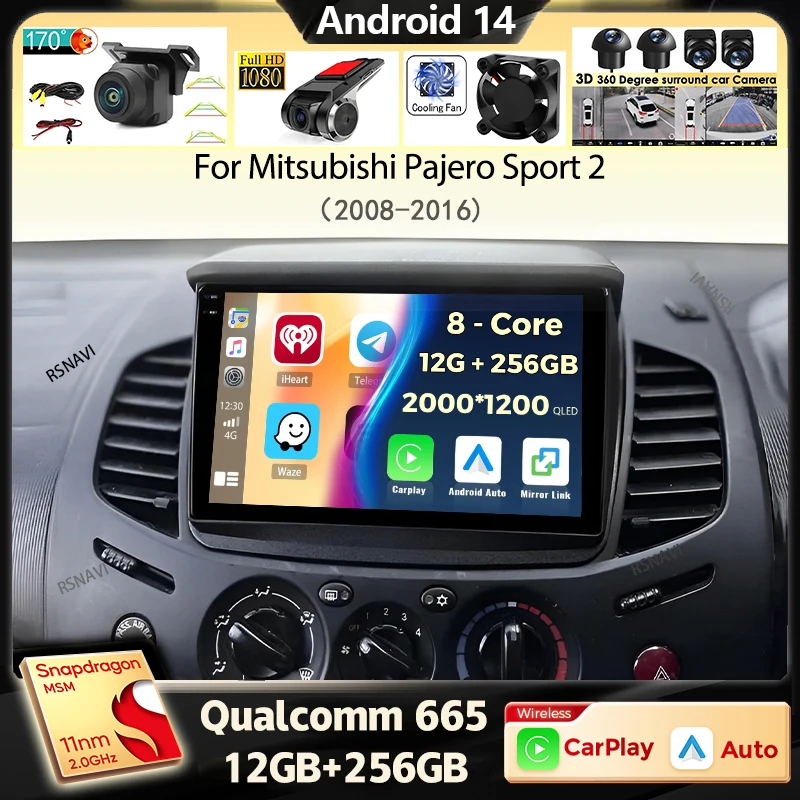 Автомобильное радио Android 14 Carplay для Mitsubishi Pajero Sport 2 L200 Triton 2008-2016 навигация мультимедийный плеер стерео Wi-Fi + 4G
Автомобильное радио Android 14 Carplay для Mitsubishi Pajero Sport 2 L200 Triton 2008-2016 навигация мультимедийный плеер стерео Wi-Fi + 4G