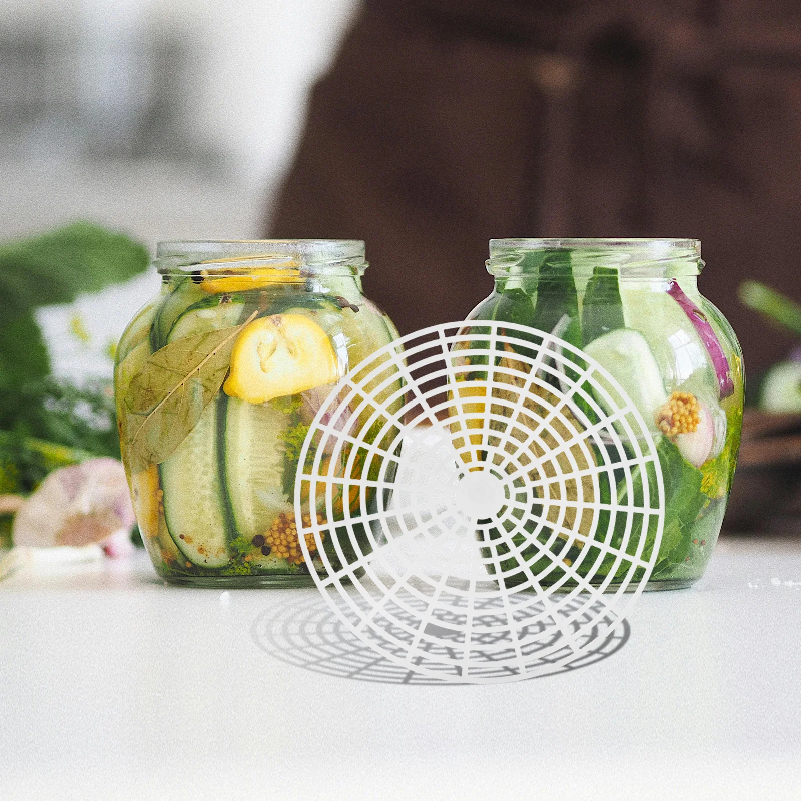 5Pcs Fermentation Press Plate 22Cm Wide Mouth Jar Presser Pickle Jar Press Mesh Plate Vegetable Fermenting Tool Pickling
5Pcs Fermentation Press Plate 22Cm Wide Mouth Jar Presser Pickle Jar Press Mesh Plate Vegetable Fermenting Tool Pickling