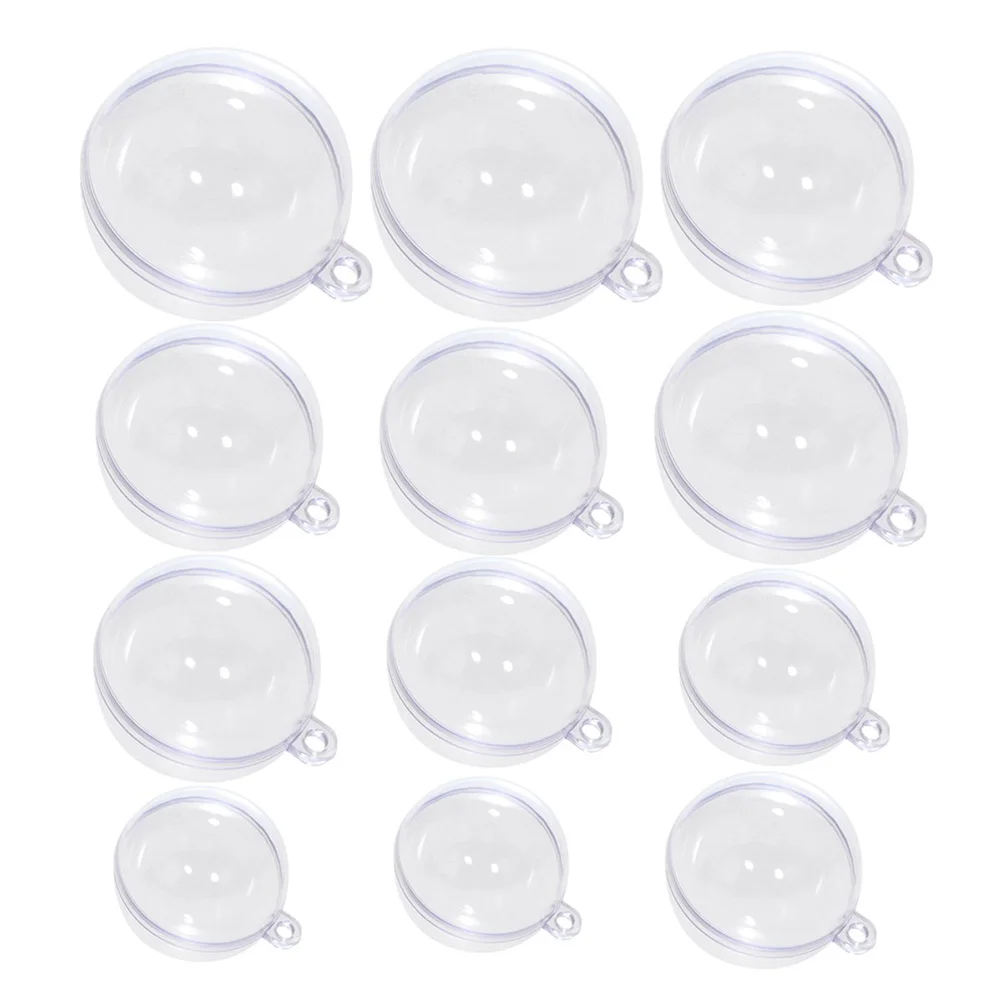 15pcs Transparent Plastic Ball Round Hollow Storage Sphere For Christmas Tree Wall Hanging Decoration Cookies Candy Reusable
15pcs Transparent Plastic Ball Round Hollow Storage Sphere For Christmas Tree Wall Hanging Decoration Cookies Candy Reusable