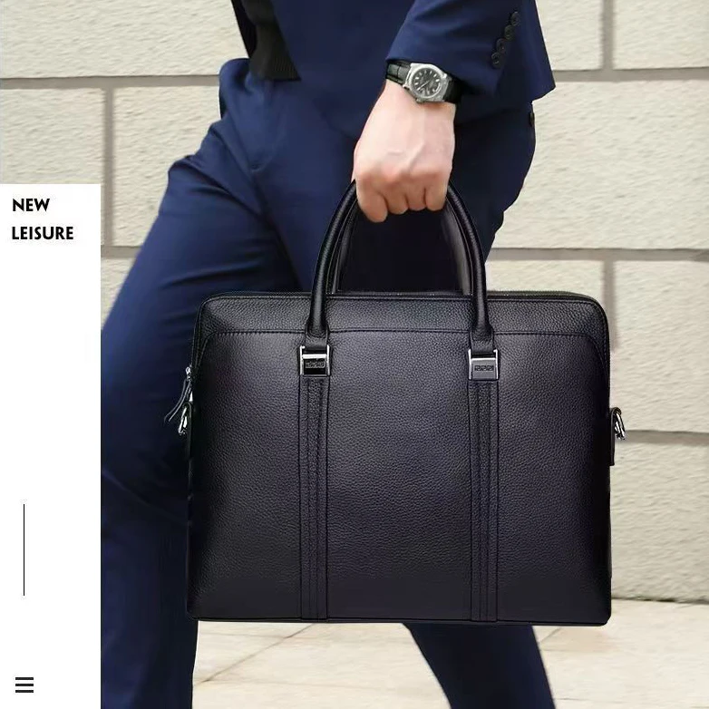 2025 New Luxury Solid Cowhide Skin Genuine Leather Business Men Briefcase Male Shoulder Bag Men Messenger Laptop Computer Bag
2025 New Luxury Solid Cowhide Skin Genuine Leather Business Men Briefcase Male Shoulder Bag Men Messenger Laptop Computer Bag
