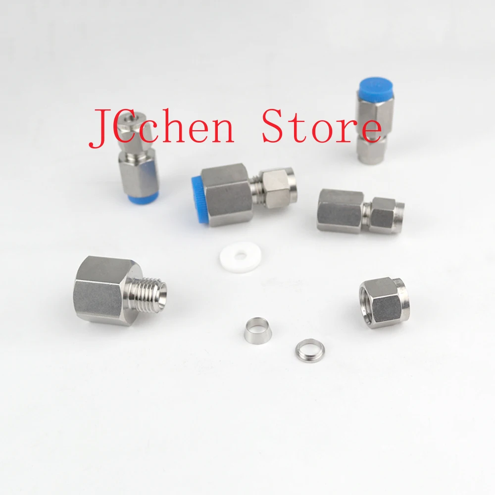 G 1/8" 1/4" 3/8" 1/2" BSPP Female x 1/8" 1/4" 3/8" 1/2" Tube Double Ferrule Compression Union Connector 304 Stainless Steel
G 1/8" 1/4" 3/8" 1/2" BSPP Female x 1/8" 1/4" 3/8" 1/2" Tube Double Ferrule Compression Union Connector 304 Stainless Steel