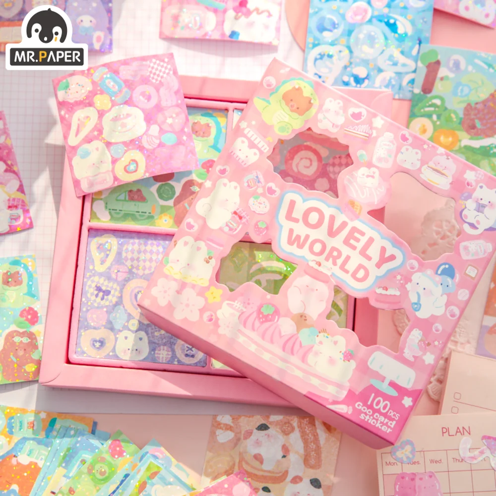 Mr. Paper 100 шт./коробка Милая наклейка с животными Kawaii креативный кролик панда котенок ручная учётная запись материал украшение стикер для канцелярских товаров стикер
Mr. Paper 100 шт./коробка Милая наклейка с животными Kawaii креативный кролик панда котенок ручная учётная запись материал украшение стикер для канцелярских товаров стикер