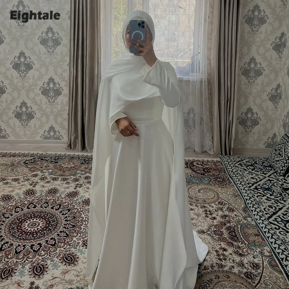 Eightale арабское свадебное платье с круглым вырезом по индивидуальному заказу цвета слоновой кости из атласа с длинными рукавами свадебное платье трапециевидной формы длиной до пола, вечернее платье невесты
Eightale арабское свадебное платье с круглым вырезом по индивидуальному заказу цвета слоновой кости из атласа с длинными рукавами свадебное платье трапециевидной формы длиной до пола, вечернее платье невесты