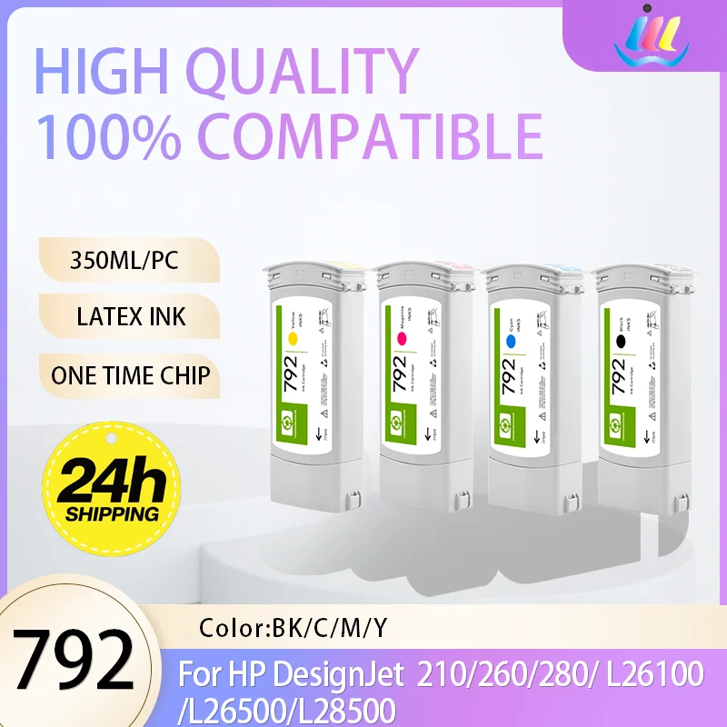 Compatible Ink Cartridge For HP 792 With Full Latex Ink HP792 For HP DesignJet L26100 L26500 L26800 Latex 210 260 280 Printer
Compatible Ink Cartridge For HP 792 With Full Latex Ink HP792 For HP DesignJet L26100 L26500 L26800 Latex 210 260 280 Printer