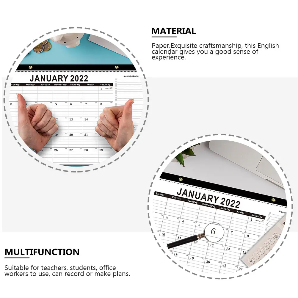 18-Month English Calendar For Home Office Wall Decor Large 120G Paper Schedule Planner Tear-Off Pages Simple Hanging Calendar
18-Month English Calendar For Home Office Wall Decor Large 120G Paper Schedule Planner Tear-Off Pages Simple Hanging Calendar