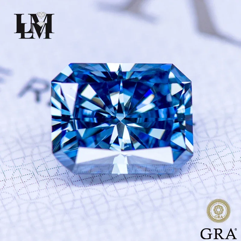 Moissanite Stone Radiant Cut Natural Color Royal Blue GRA Authentication Lab Grown Diamond Advanced Jewelry Making Materials
Moissanite Stone Radiant Cut Natural Color Royal Blue GRA Authentication Lab Grown Diamond Advanced Jewelry Making Materials