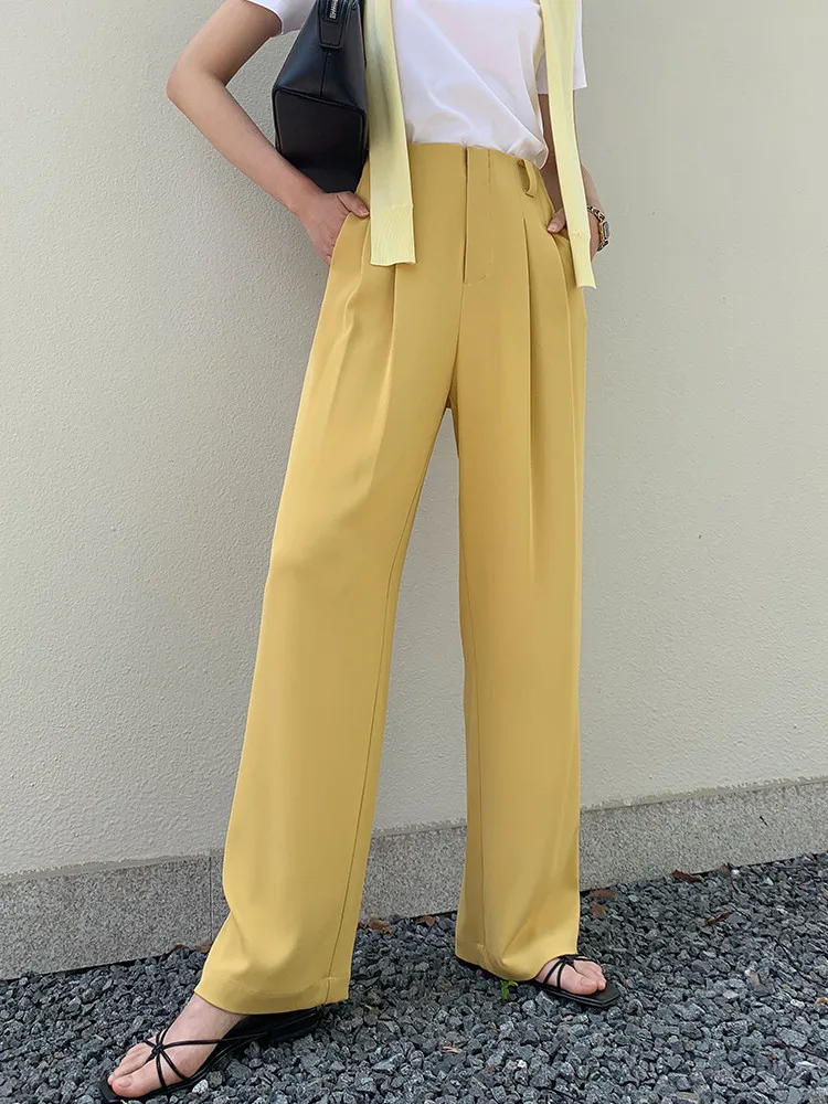 Женские летние брюки XUS Prune: прямые, с высокой талией, повседневные, в пол, асимметричный дизайн
Женские летние брюки XUS Prune: прямые, с высокой талией, повседневные, в пол, асимметричный дизайн