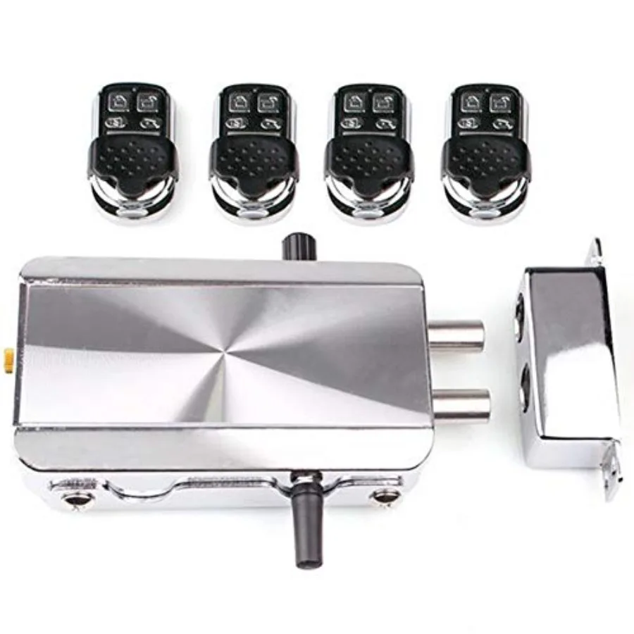 Remote Control Door Lock for Home/Hotel/Apartment, ABS Plastic, Black, Smart Wireless Anti-Theft Keyless Entry with 4 Remotes,
Remote Control Door Lock for Home/Hotel/Apartment, ABS Plastic, Black, Smart Wireless Anti-Theft Keyless Entry with 4 Remotes,