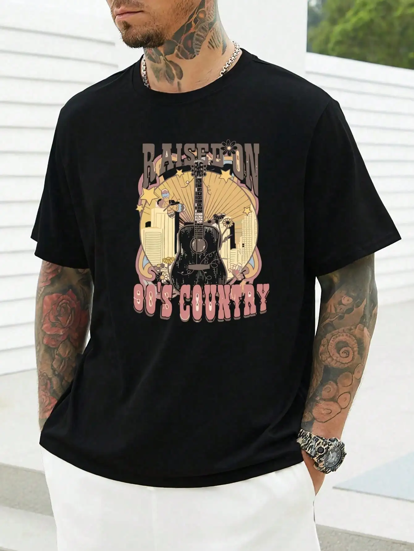 Guitar Fun Patterns From Sacred Art Fashion Print T-Shirt , Men's 220g New Summer Casual Round Neck Heavy Pure Cotton Short-Slee
Guitar Fun Patterns From Sacred Art Fashion Print T-Shirt , Men's 220g New Summer Casual Round Neck Heavy Pure Cotton Short-Slee