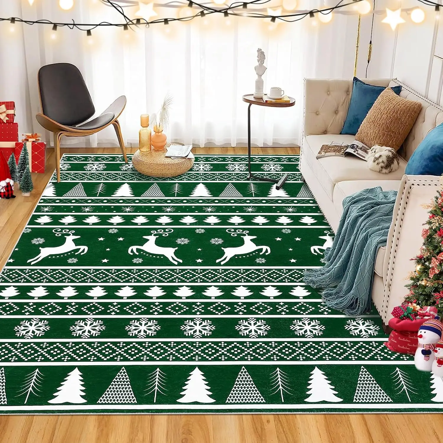 Christmas Area Rug Winter Christmas Tree and Snowflake Rug Cute Deer Non-Slip Rug for Bedroom Machine Washable Floor Cover for
Christmas Area Rug Winter Christmas Tree and Snowflake Rug Cute Deer Non-Slip Rug for Bedroom Machine Washable Floor Cover for