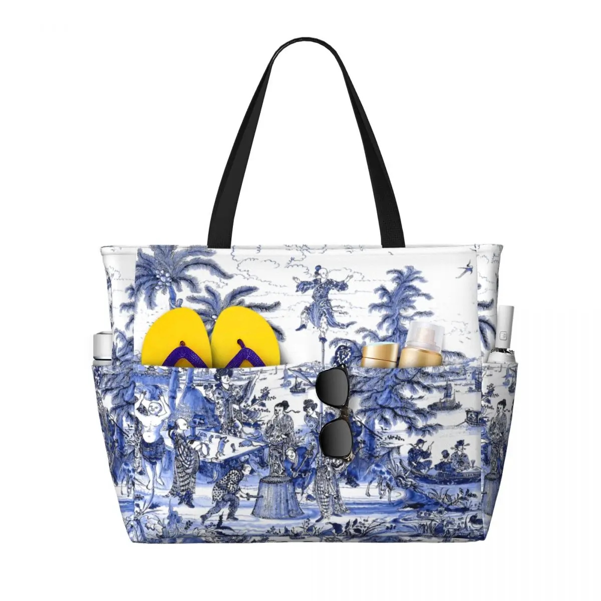Сумка-тоут для покупок в стиле шинуазри с синим пейзажем, женская большая вместительная сумка с синим дельфотом, китайская ива, пляжные дорожные сумки для спортзала
Сумка-тоут для покупок в стиле шинуазри с синим пейзажем, женская большая вместительная сумка с синим дельфотом, китайская ива, пляжные дорожные сумки для спортзала