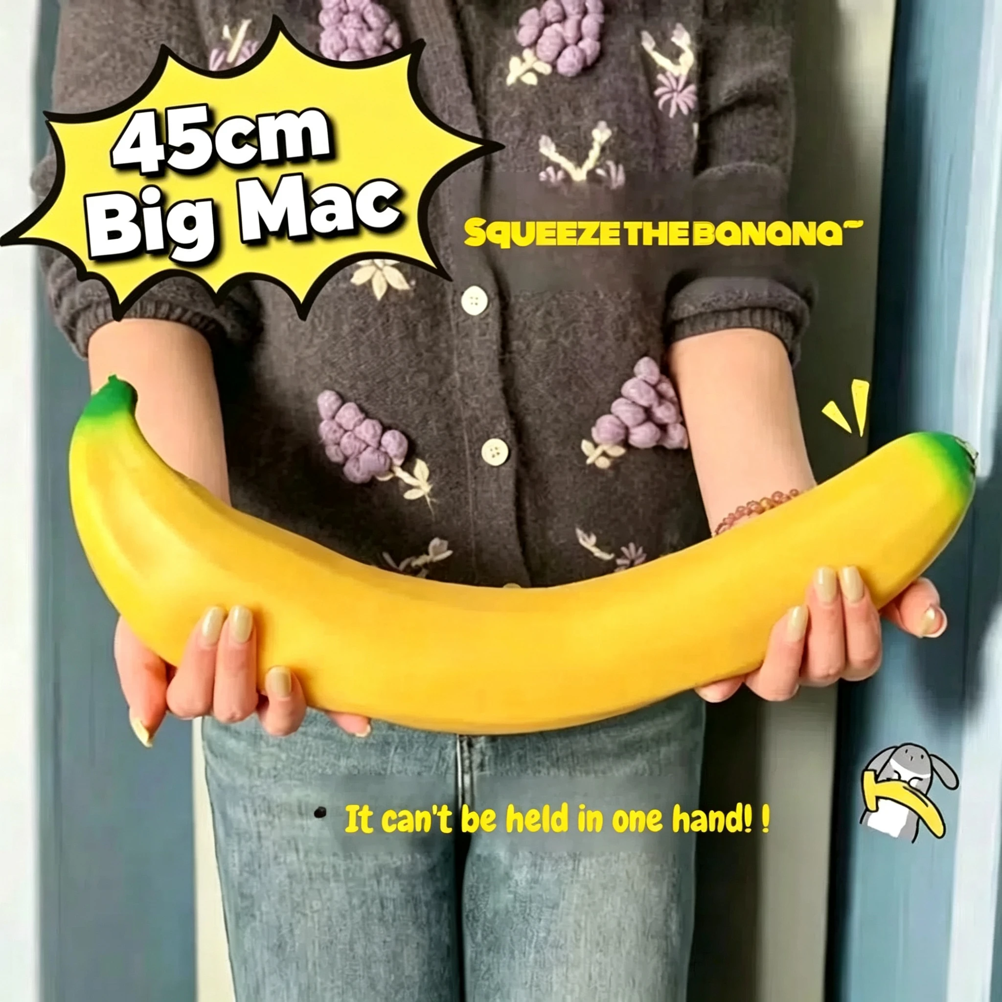 45CM Giant Banana Squishy Toy Fake Banana Squeeze Toy Squishy Stress Relief Fidget Toy Slow Rising Desk Access for Adults Gifts
45CM Giant Banana Squishy Toy Fake Banana Squeeze Toy Squishy Stress Relief Fidget Toy Slow Rising Desk Access for Adults Gifts