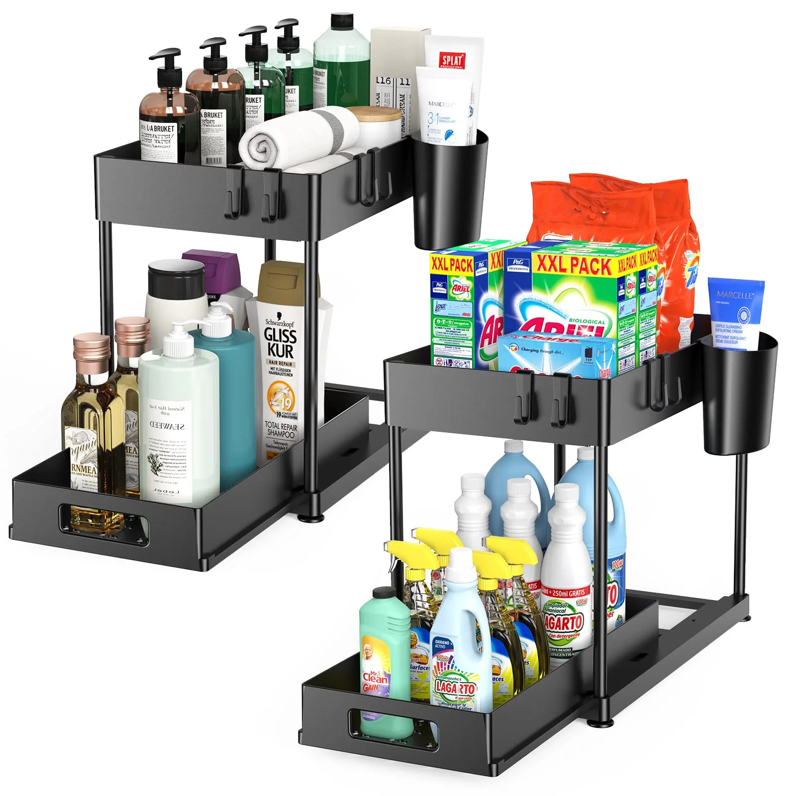 Kitchen Organizer Countertop Double-Layer Pull-out Shelf Cabinet Pull-out under-Sink Rack
Kitchen Organizer Countertop Double-Layer Pull-out Shelf Cabinet Pull-out under-Sink Rack