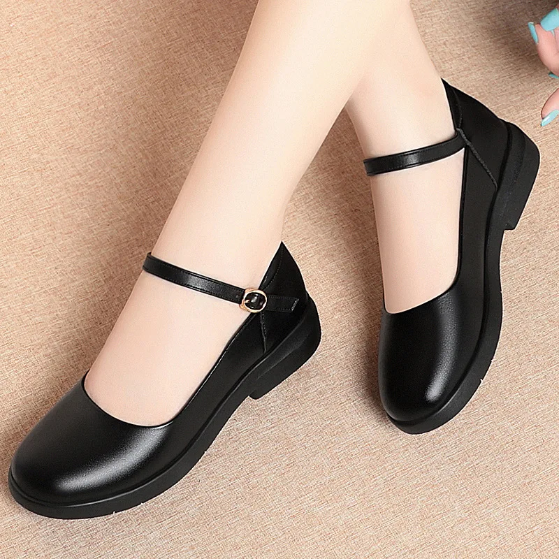 All Match Breathable Comfortable Shallow Mouth Black Mary Janes Soft Leather Shoes 2025 Spring Flat Platform Sheos for Mom Work
All Match Breathable Comfortable Shallow Mouth Black Mary Janes Soft Leather Shoes 2025 Spring Flat Platform Sheos for Mom Work