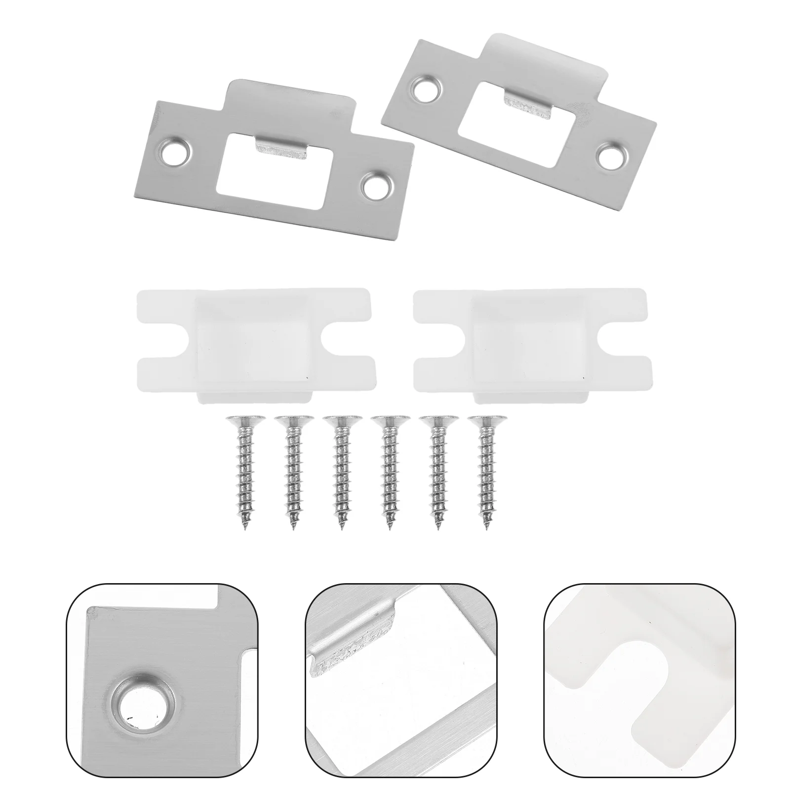 2 Sets Lock Tongue Buckle Door Reinforcement Covers Hole Filler Strike Plate Deadbolt Plates Exterior Doors Front Kit
2 Sets Lock Tongue Buckle Door Reinforcement Covers Hole Filler Strike Plate Deadbolt Plates Exterior Doors Front Kit