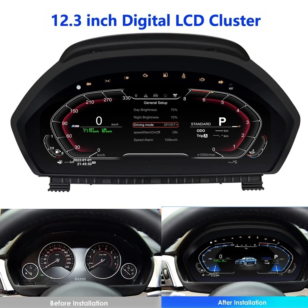 Digital Dashboard LCD Instrument Cluster For BMW 3 4 Series F30 F31 F32 F33 F34 F36 F80 F82 F83 NBT EVO Virtual Cockpit Panel
Digital Dashboard LCD Instrument Cluster For BMW 3 4 Series F30 F31 F32 F33 F34 F36 F80 F82 F83 NBT EVO Virtual Cockpit Panel