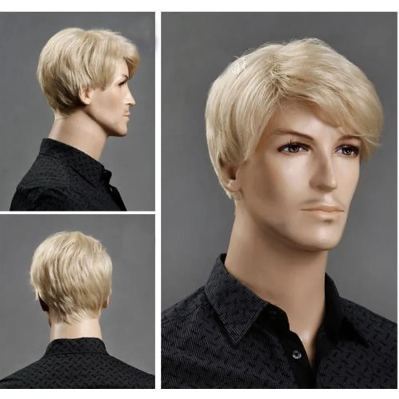 New fashionable trendy men's , European and American style short hair with side bangs, stylish wig cap
New fashionable trendy men's , European and American style short hair with side bangs, stylish wig cap