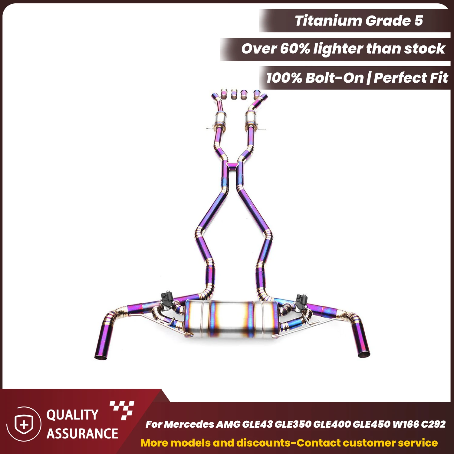Lightweight Race Inspired ECCF Titanium Catback Exhaust for Mercedes AMG GLE43 GLE400 GLE450 W166 C292 Aggressive Exhaust Sound
Lightweight Race Inspired ECCF Titanium Catback Exhaust for Mercedes AMG GLE43 GLE400 GLE450 W166 C292 Aggressive Exhaust Sound