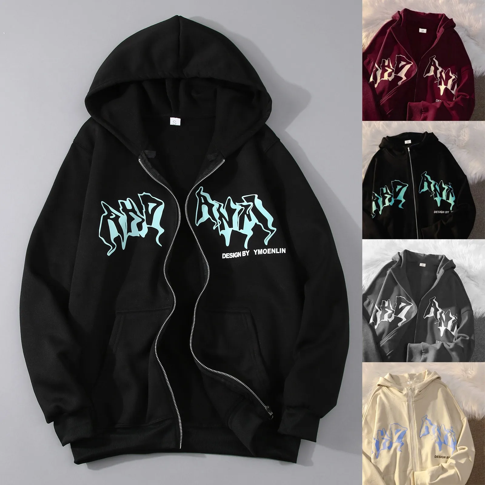 Vintage Zip Up Hoodies Men's Harajuku Casual Letter Print Long Sleeve Loose Hooded Sweatshirts Fashion Streetwear Jackets Coats
Vintage Zip Up Hoodies Men's Harajuku Casual Letter Print Long Sleeve Loose Hooded Sweatshirts Fashion Streetwear Jackets Coats