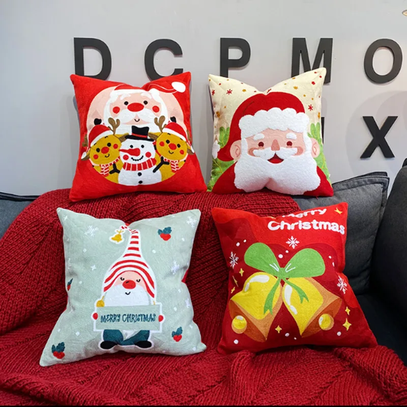 Embroidered Cartoon Pillow Cover Cotton Cushion Christmas Pillow Bag Living Room Sofa Pillow
Embroidered Cartoon Pillow Cover Cotton Cushion Christmas Pillow Bag Living Room Sofa Pillow