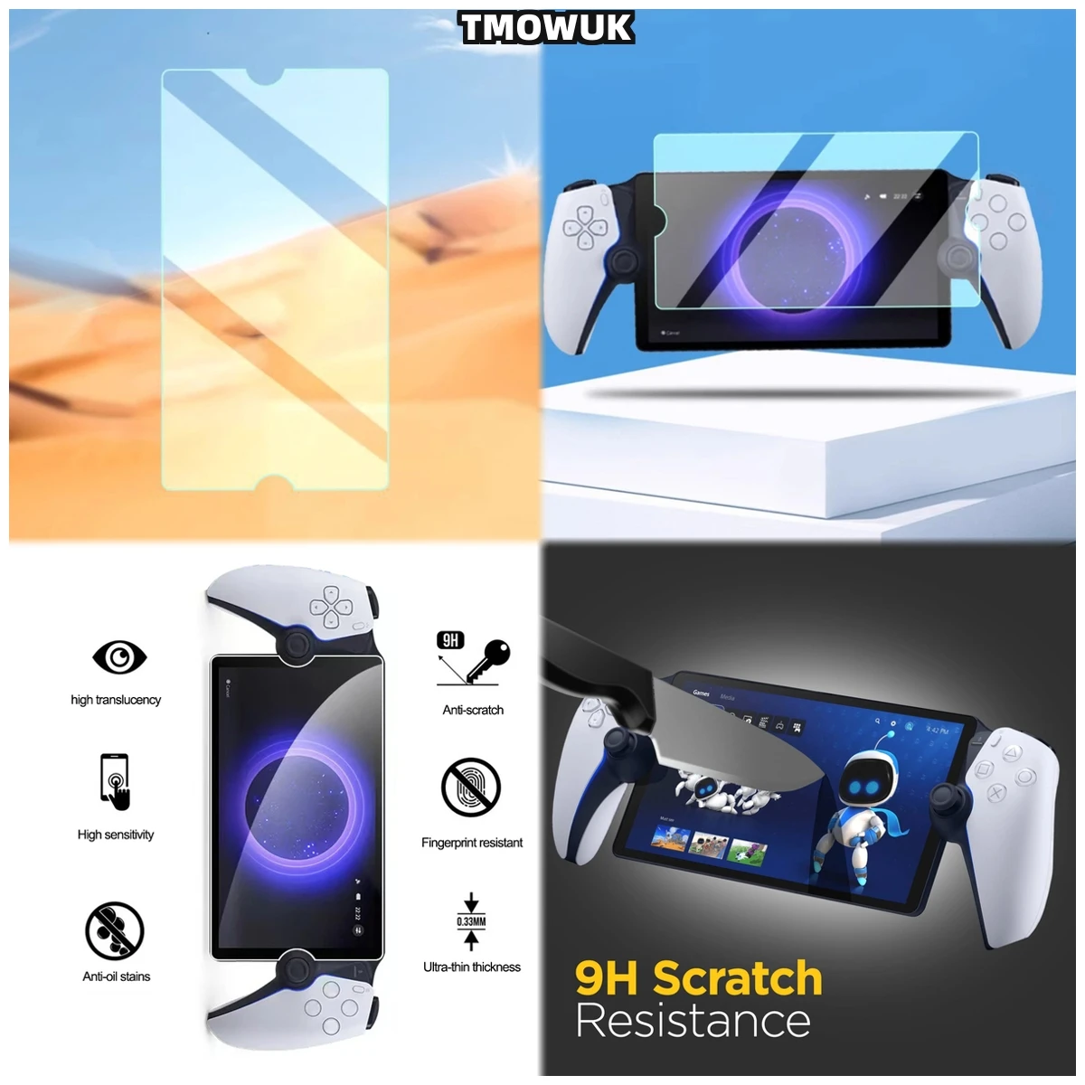 Transparent Anti-Fingerprint Tempered Glass Screen Protector For Sony PlayStation Portal 5 PS5
Transparent Anti-Fingerprint Tempered Glass Screen Protector For Sony PlayStation Portal 5 PS5