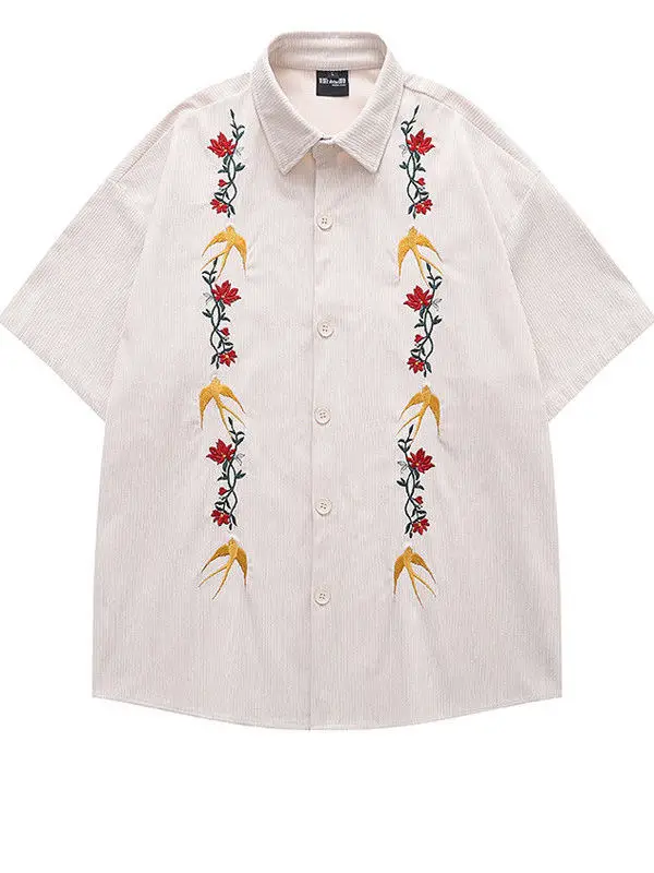 Retro Japanese Style Cartoon Embroidery Short Sleeve Loose Fit Men's Shirt Versatile American Style Summer 2025 Breathable Po...
Retro Japanese Style Cartoon Embroidery Short Sleeve Loose Fit Men's Shirt Versatile American Style Summer 2025 Breathable Po...