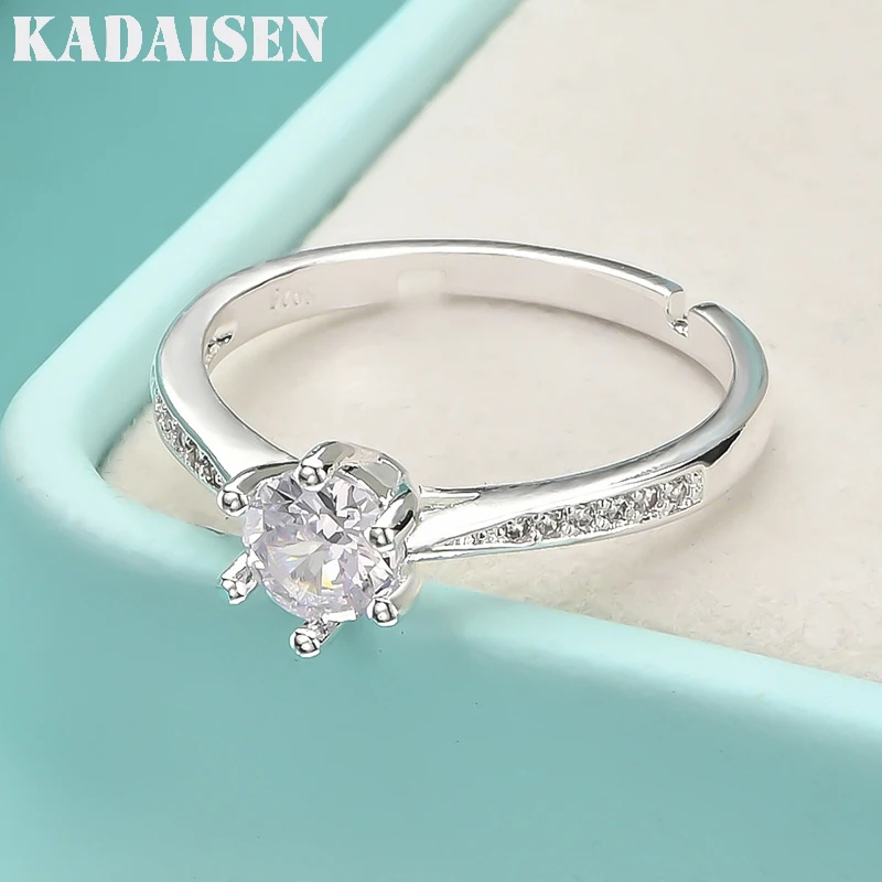Korean Fashion Crystal 925 Sterling Silver Diamond Ring For Woman Beautiful Moissanite Ring Noble Wedding Party Jewelry
Korean Fashion Crystal 925 Sterling Silver Diamond Ring For Woman Beautiful Moissanite Ring Noble Wedding Party Jewelry