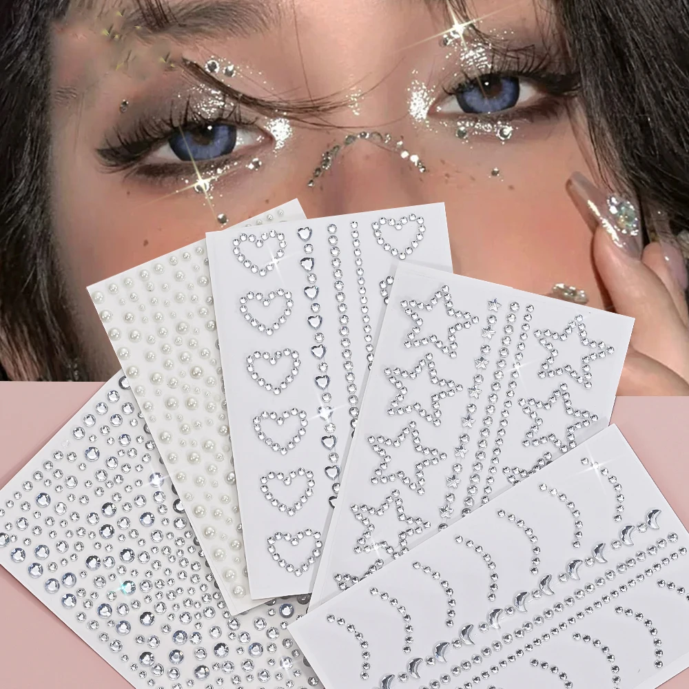 1PC 3D Face Clear Diamond Tattoo Stickers Girl Hair Facial Heart Mix Size Rhinestone Sliders Self-Adhesive Gem for Stage Makeup
1PC 3D Face Clear Diamond Tattoo Stickers Girl Hair Facial Heart Mix Size Rhinestone Sliders Self-Adhesive Gem for Stage Makeup