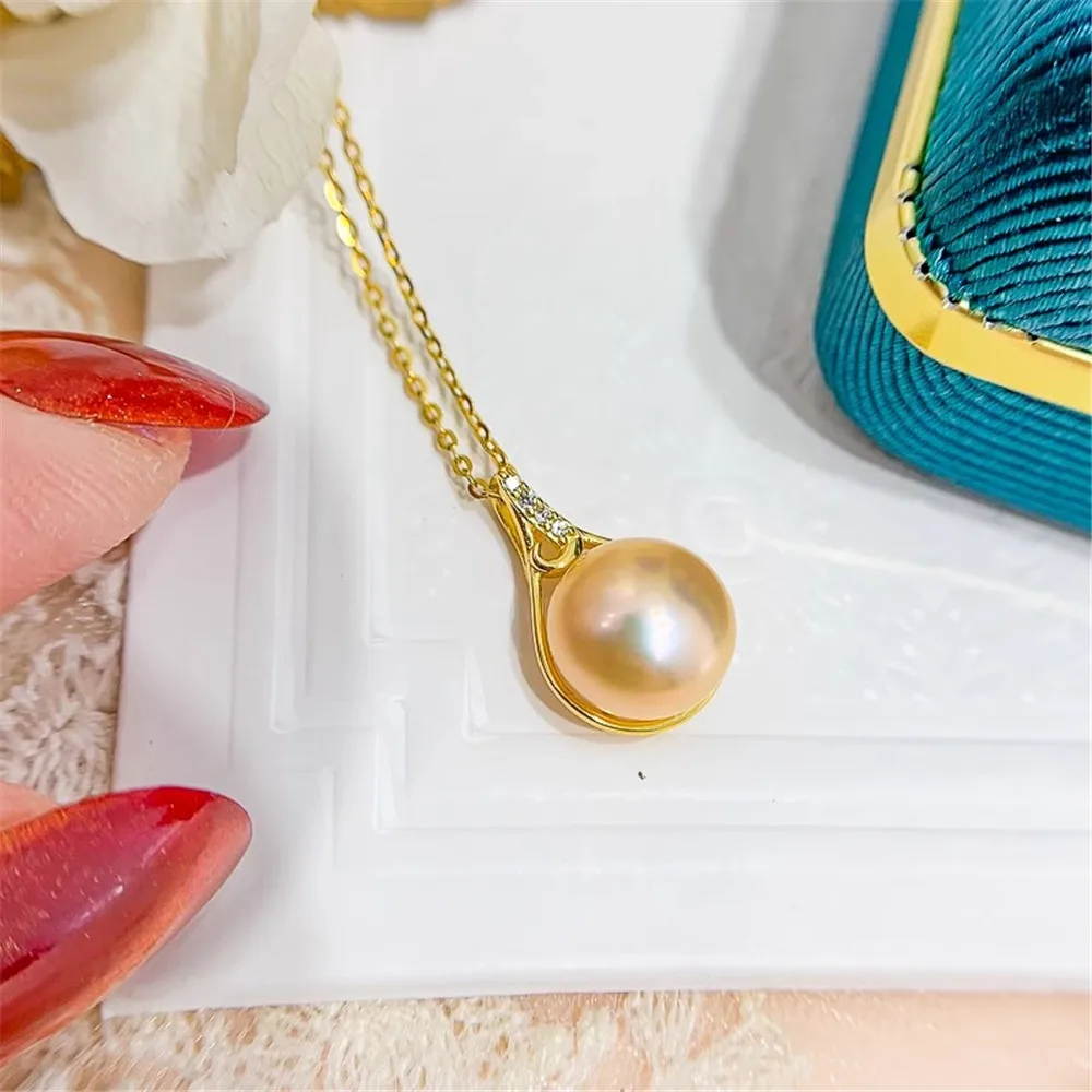 DIY Pearl Accessories S925 Sterling Silver Pendant with Empty Support Fashion Jade Necklace Pendant Fit 8-10mm Round Flat Beads
DIY Pearl Accessories S925 Sterling Silver Pendant with Empty Support Fashion Jade Necklace Pendant Fit 8-10mm Round Flat Beads