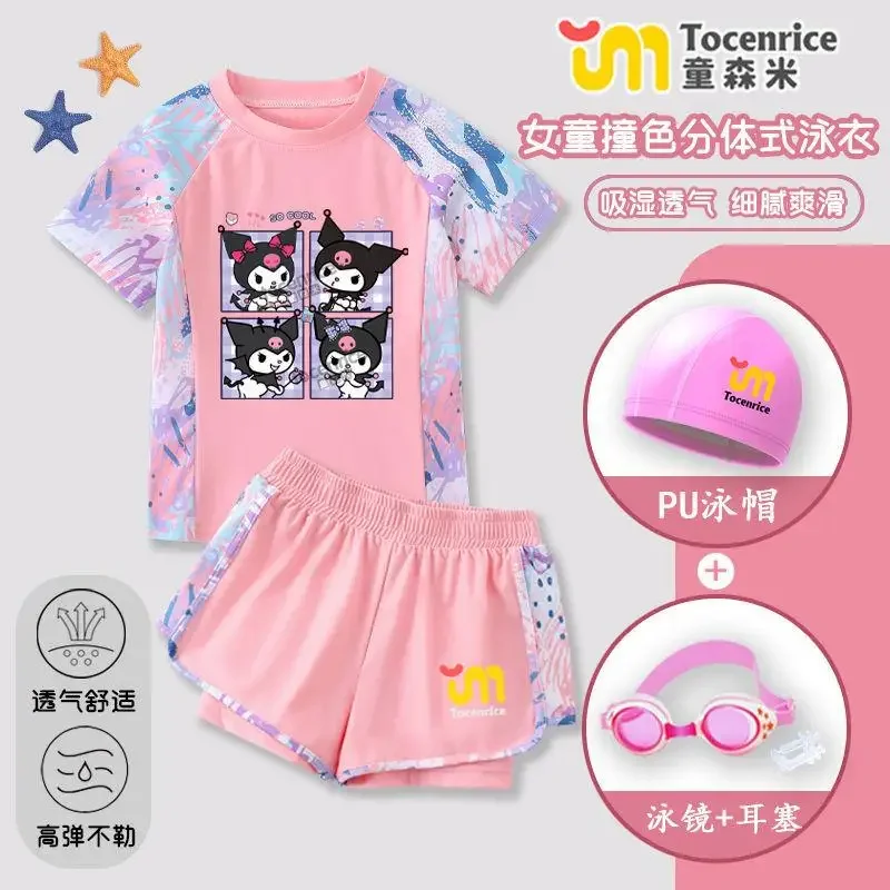 Новый кавайный купальник для девочек в стиле аниме: комплект с шортами и коротким рукавом Куроми, быстросохнущий, дышащий, с защитой от солнца, для пляжа
Новый кавайный купальник для девочек в стиле аниме: комплект с шортами и коротким рукавом Куроми, быстросохнущий, дышащий, с защитой от солнца, для пляжа