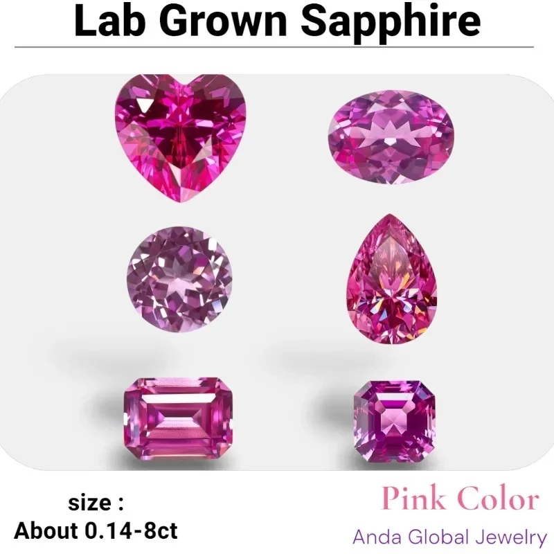 M-Lab Grown Sapphire Pink Color for Jewel Making DIY Ring Necklace Earrings Main Materials with Certificate Daily matching
M-Lab Grown Sapphire Pink Color for Jewel Making DIY Ring Necklace Earrings Main Materials with Certificate Daily matching