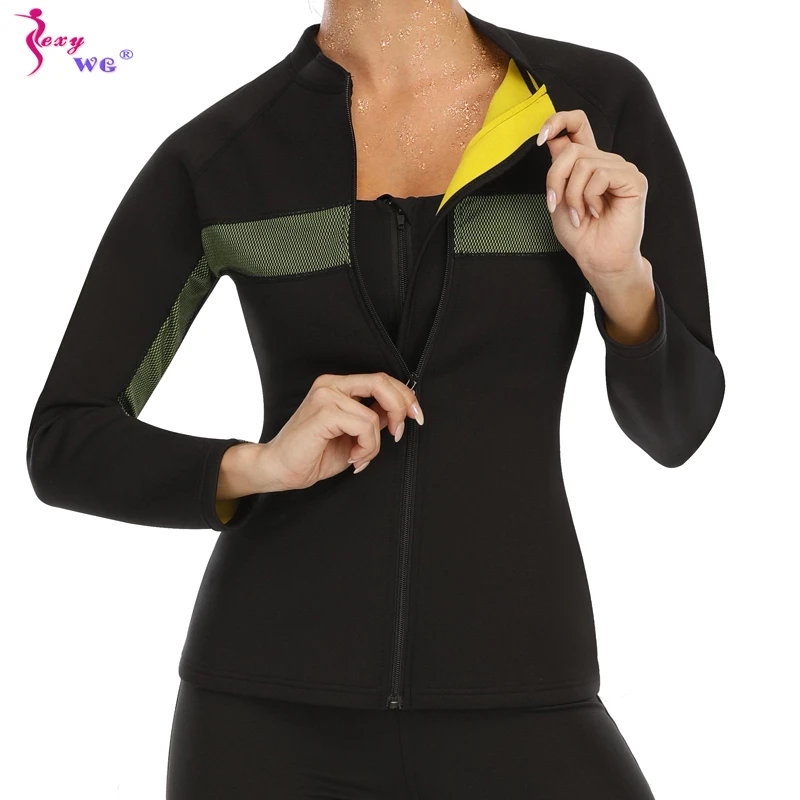 SEXYWG Neoprene Hot Sweat Sauna Shirts for Woman Sports Yoga Shirt Workout Body Shaper Waist Trainer Gym Slimming Corset Jacket
SEXYWG Neoprene Hot Sweat Sauna Shirts for Woman Sports Yoga Shirt Workout Body Shaper Waist Trainer Gym Slimming Corset Jacket