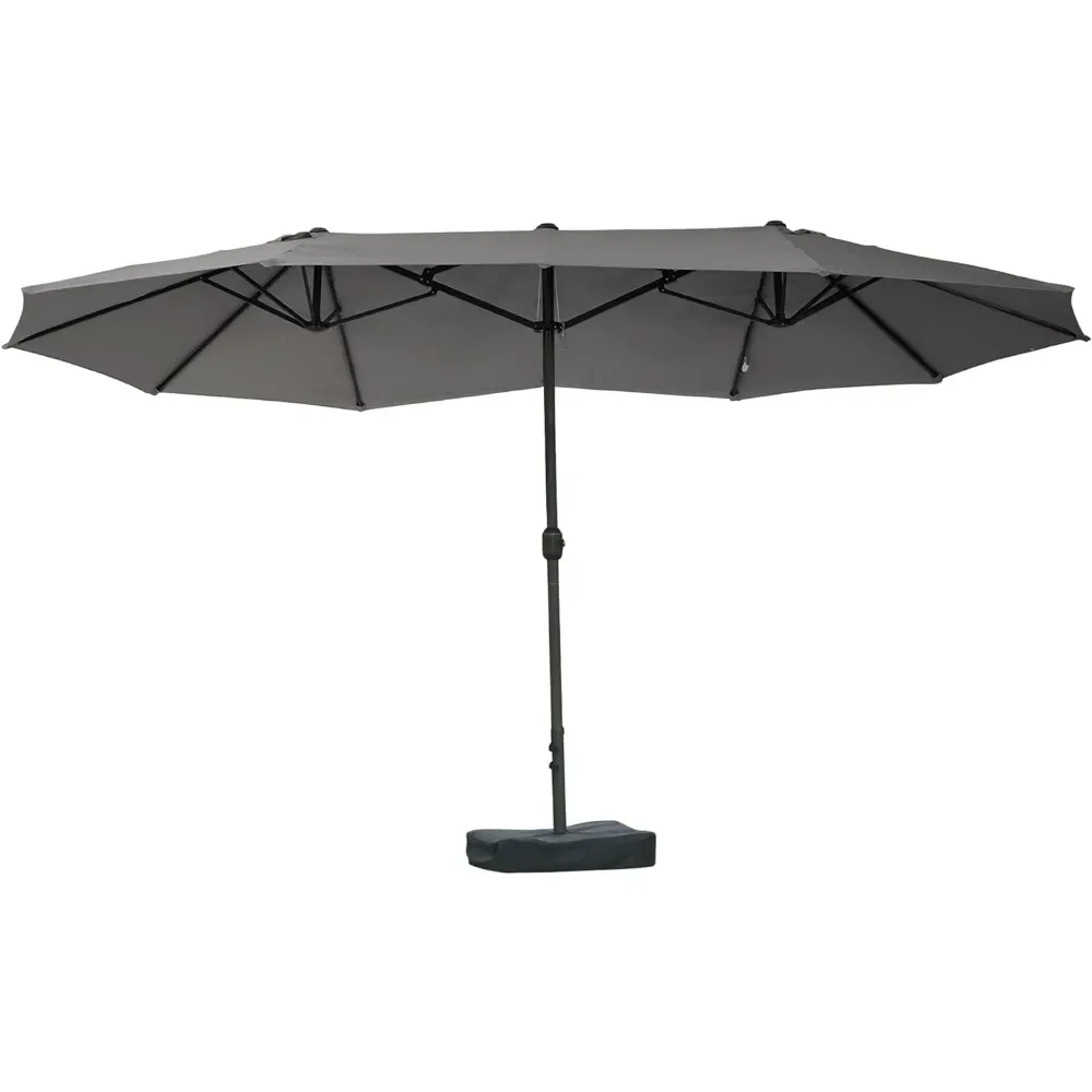 Patio Umbrella 15' Steel Rectangular Outdoor Double Sided Market with base, Sun Protection & Easy Crank for Deck Pool Patio
Patio Umbrella 15' Steel Rectangular Outdoor Double Sided Market with base, Sun Protection & Easy Crank for Deck Pool Patio