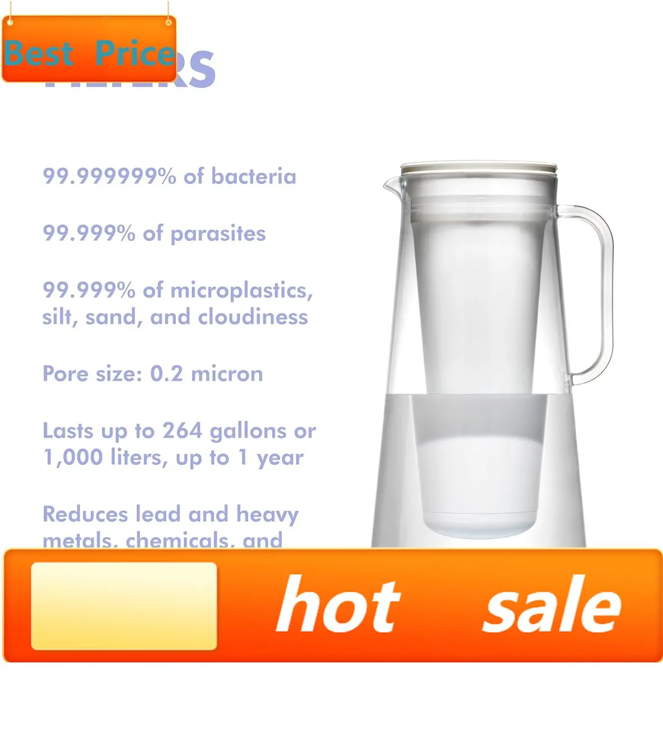 hot-sellingHome – Water Filter Pitcher, 10-Cup, Pebble, BPA Free Designed for Everyday Protection Against Bacteria, parasites, m
hot-sellingHome – Water Filter Pitcher, 10-Cup, Pebble, BPA Free Designed for Everyday Protection Against Bacteria, parasites, m