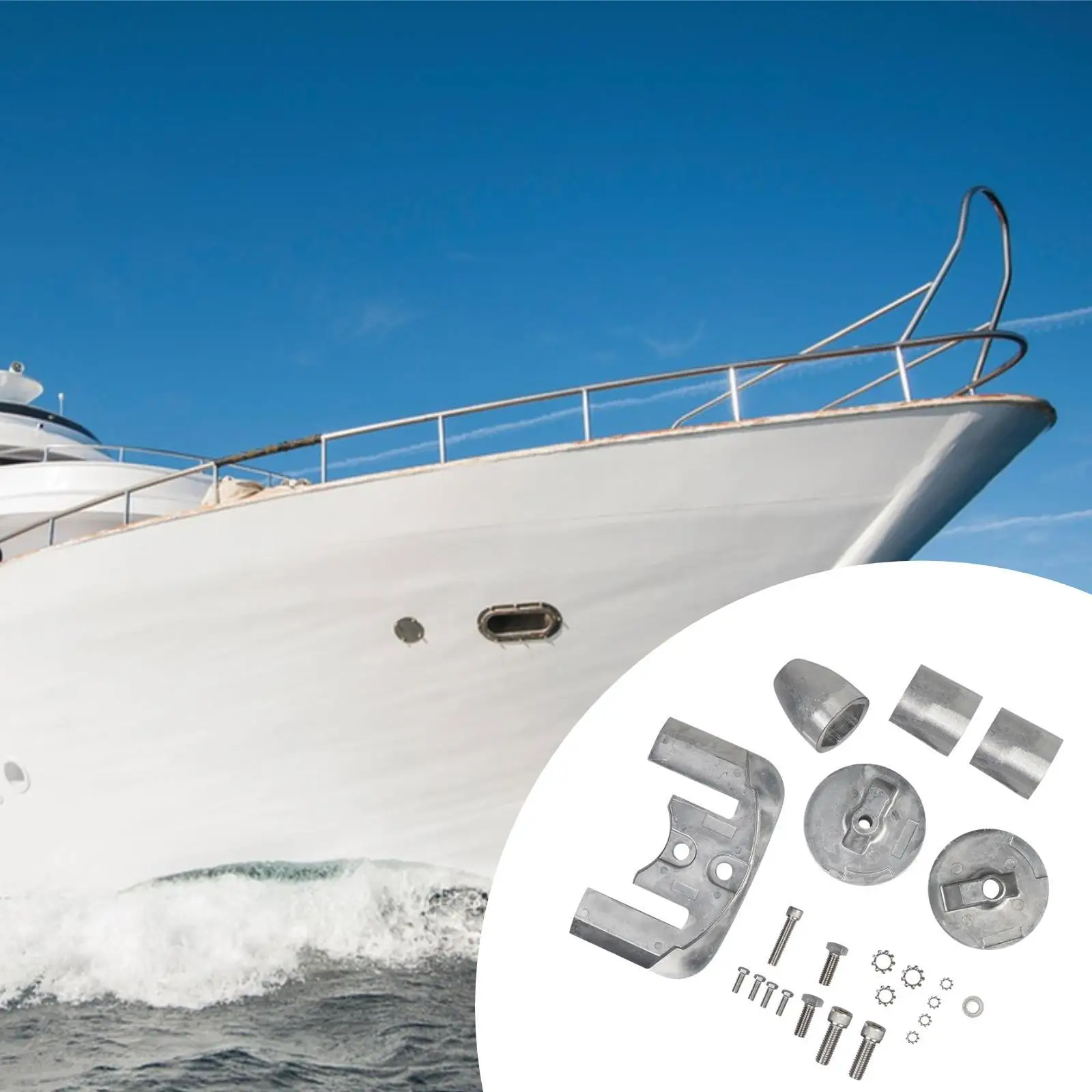 Boat Aluminum Anode Kit Complete Replace Set Metal Stern Drive Parts Install for Mercruiser Bravo 3 2004 and Newer
Boat Aluminum Anode Kit Complete Replace Set Metal Stern Drive Parts Install for Mercruiser Bravo 3 2004 and Newer