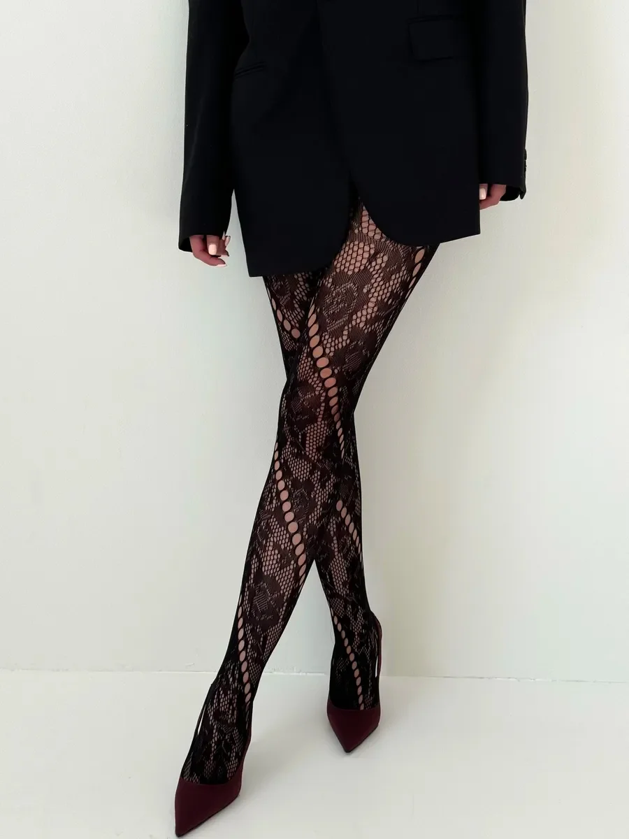 Kave Vintage Burgundy Tights for Women Hollowed Lace Sweet Cool Hole Fishnet Socks Wasteland Wind Y2K Pantyhose
Kave Vintage Burgundy Tights for Women Hollowed Lace Sweet Cool Hole Fishnet Socks Wasteland Wind Y2K Pantyhose
