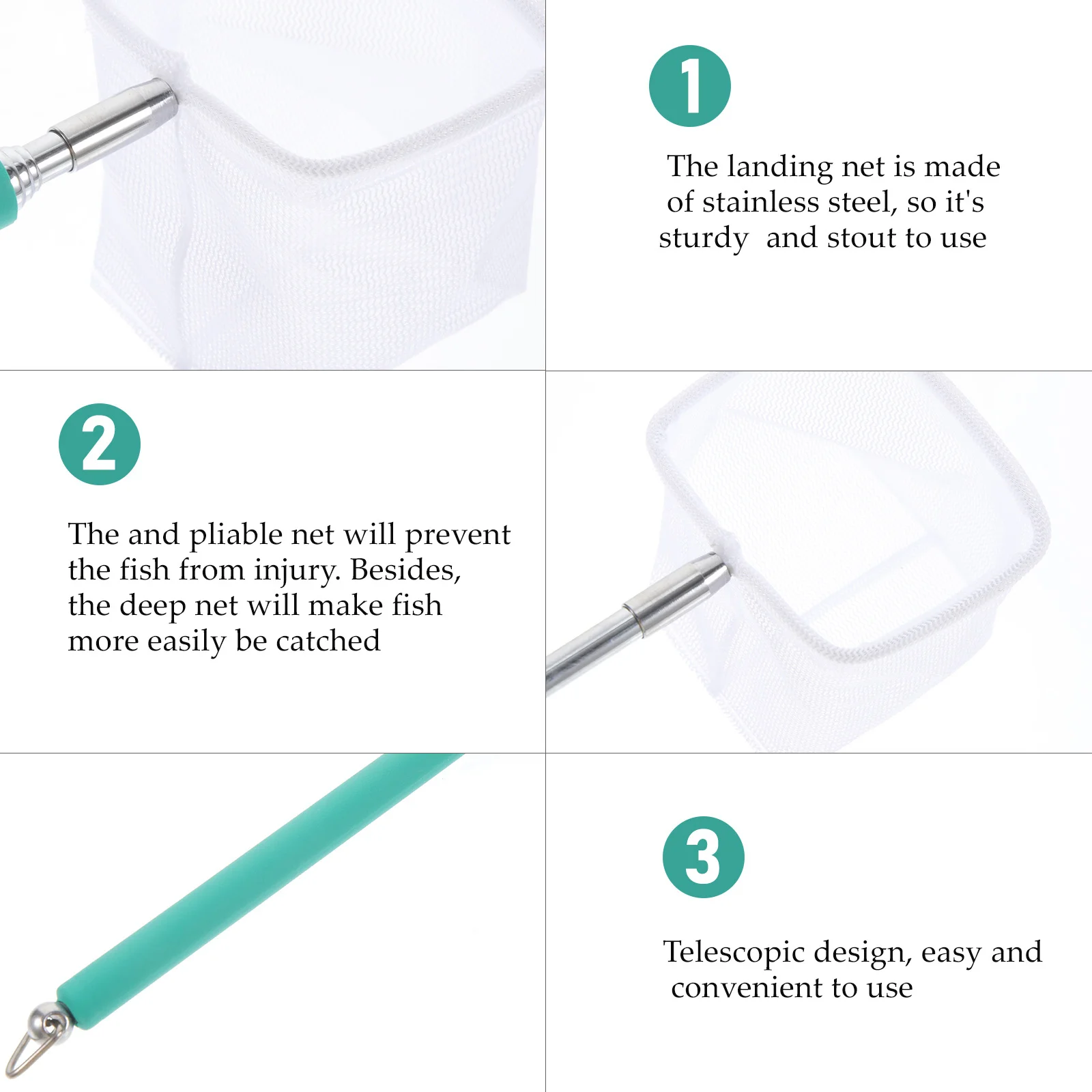 1pcs 3D Telescopic Fishing Stainless Steel Deep Mesh Unbreakable Landing For Aquarium Fish Shrimp Catching Residue Removal
1pcs 3D Telescopic Fishing Stainless Steel Deep Mesh Unbreakable Landing For Aquarium Fish Shrimp Catching Residue Removal