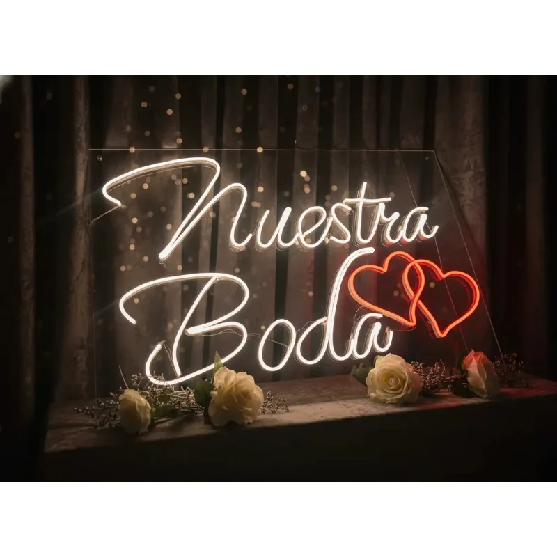 Неоновая вывеска «Nuestra Boda», светодиодный настенный светильник с регулируемой яркостью через USB, испанский свадебный декор для нашей свадьбы, помолвки, идеальный подарок для невесты
Неоновая вывеска «Nuestra Boda», светодиодный настенный светильник с регулируемой яркостью через USB, испанский свадебный декор для нашей свадьбы, помолвки, идеальный подарок для невесты