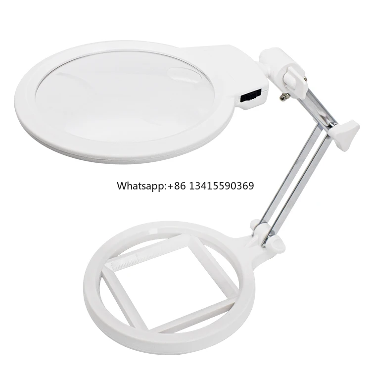 Illuminated Folded Desktop Magnifier Handheld Magnifying Desk Lamp Foldable Magnifier
Illuminated Folded Desktop Magnifier Handheld Magnifying Desk Lamp Foldable Magnifier
