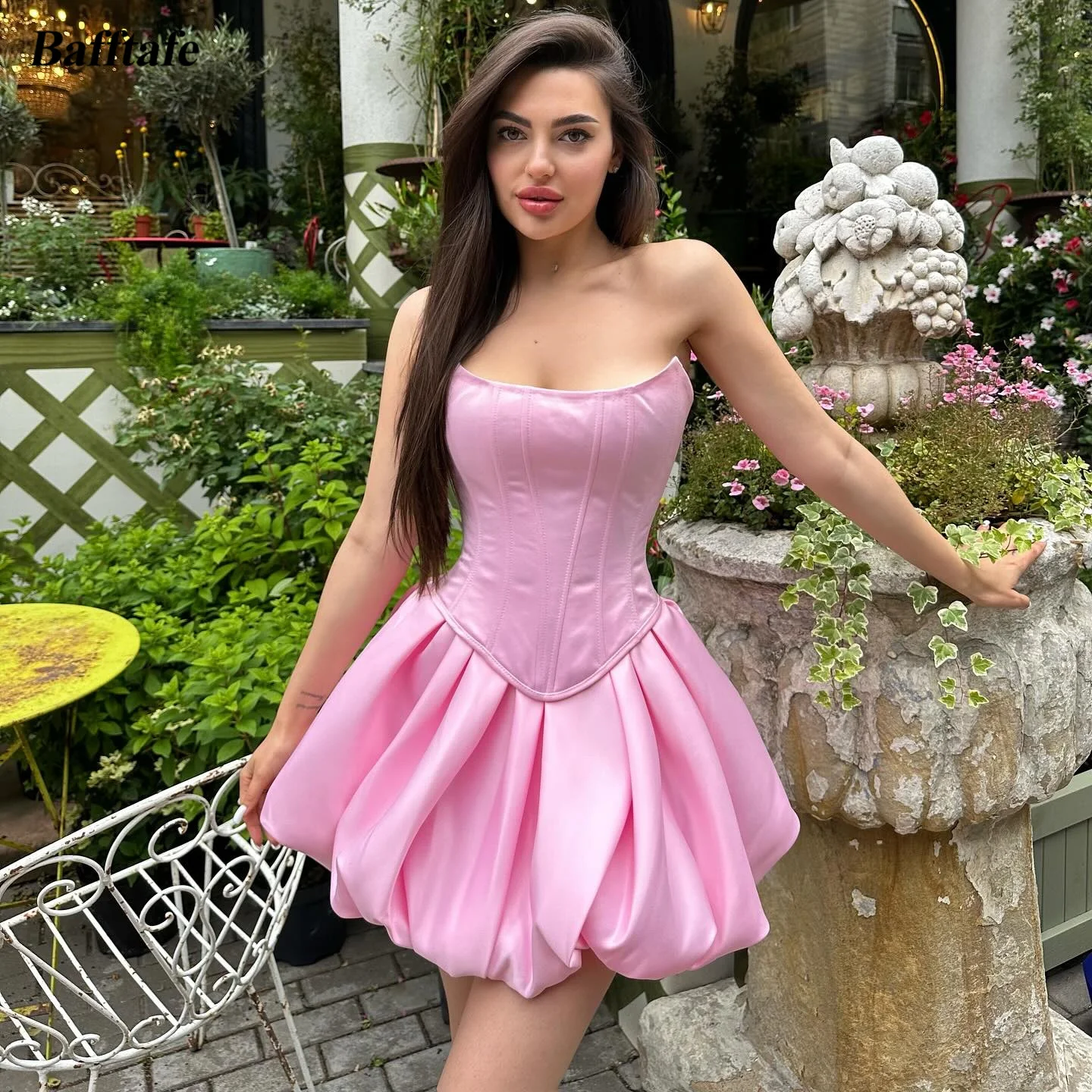Bafftafe 2-Piece Mini Prom Dress Customized Satin A-Line Women's Formal Party Homecoming Gown with Corset Back Evening Dress
Bafftafe 2-Piece Mini Prom Dress Customized Satin A-Line Women's Formal Party Homecoming Gown with Corset Back Evening Dress