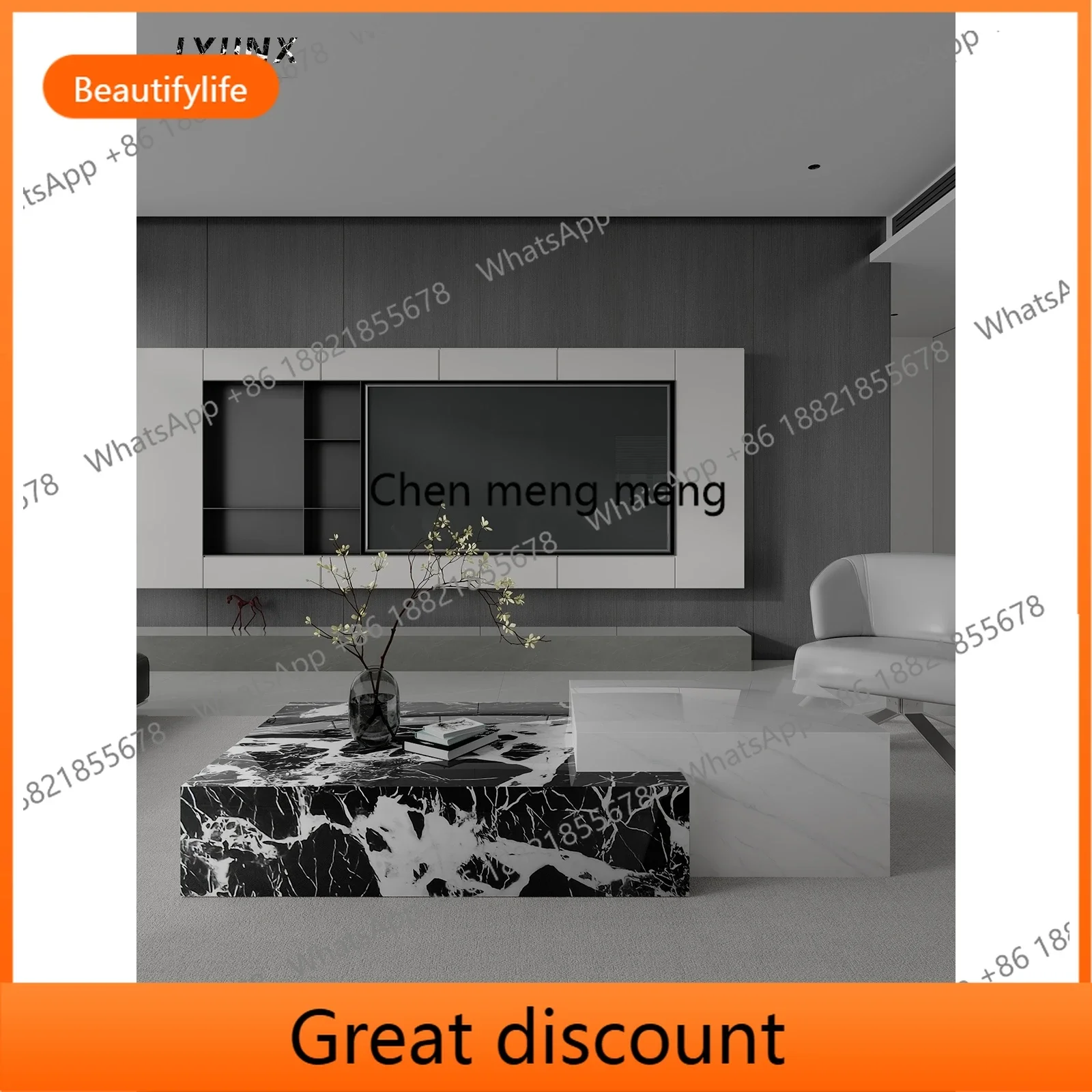 6239 High and low creative marble coffee table simple square combination living room Italian light luxury tea table
6239 High and low creative marble coffee table simple square combination living room Italian light luxury tea table