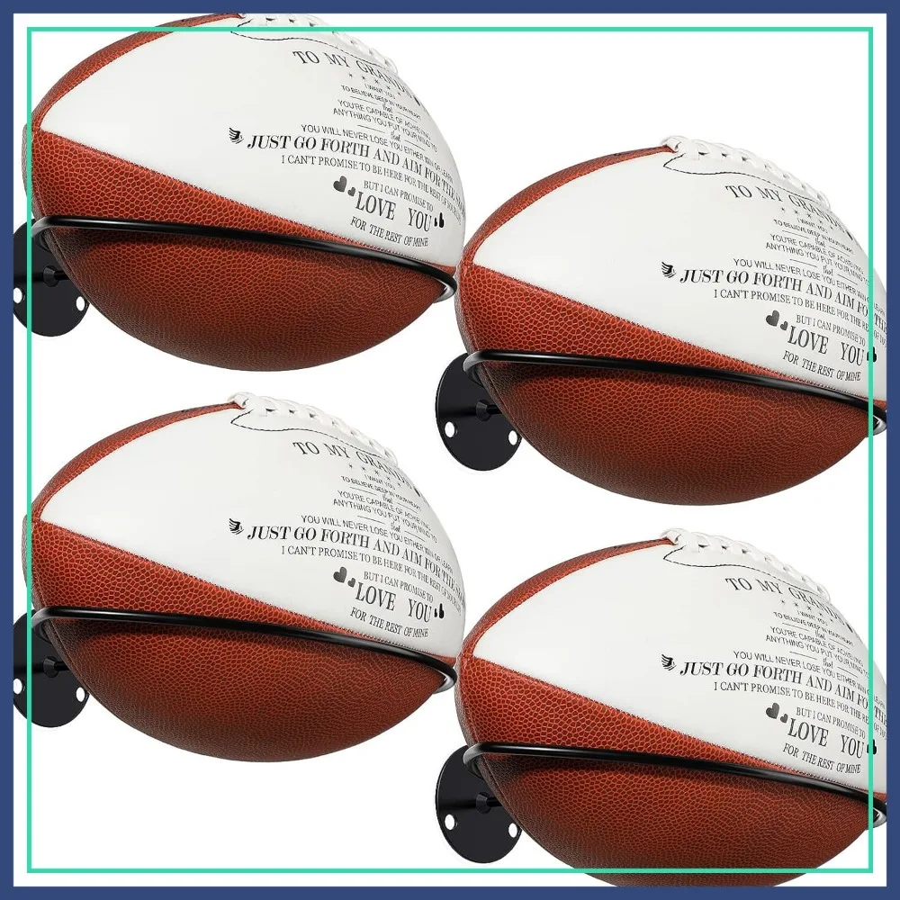 Metal Football Wall Mount Holder for Basketball, Soccer, Volleyball - Display Rack for Sports Room Decor, Black
Metal Football Wall Mount Holder for Basketball, Soccer, Volleyball - Display Rack for Sports Room Decor, Black