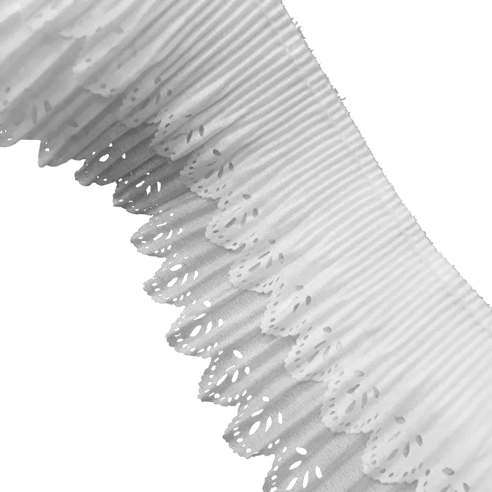 Эластичная плиссированная кружевная ткань шириной 9 см, белая отделка с рюшами для кукольного платья с рукавами и подолом, сделай сам и свадебные аксессуары 
Эластичная плиссированная кружевная ткань шириной 9 см, белая отделка с рюшами для кукольного платья с рукавами и подолом, сделай сам и свадебные аксессуары