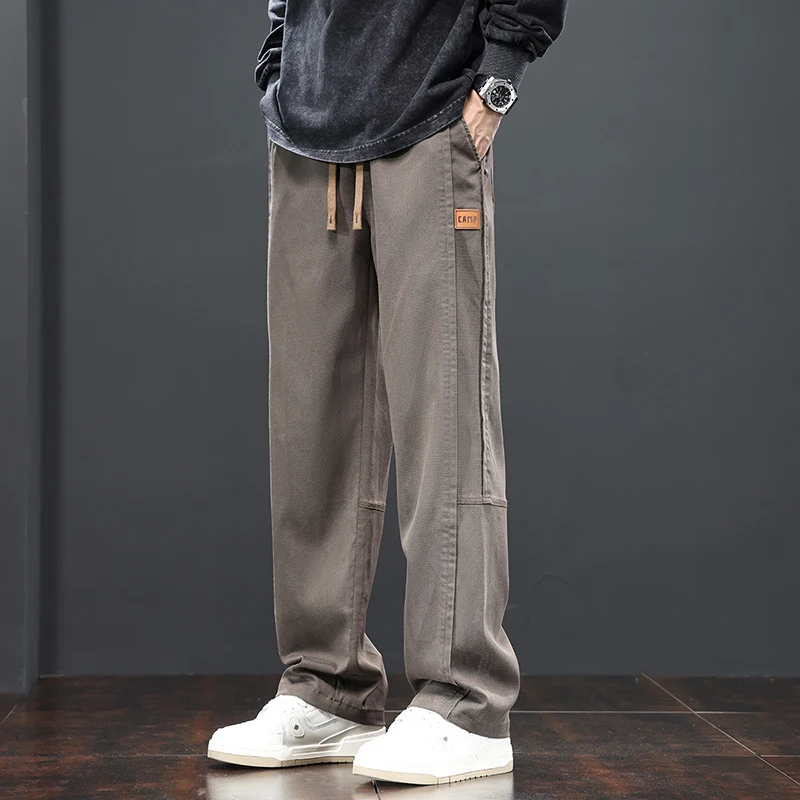 2025 New Men's Straight Pants Drawstring Casual Comfortable Wide Trousers Korean Stitching Fashion Youth Pants Male Brand S-4XL
2025 New Men's Straight Pants Drawstring Casual Comfortable Wide Trousers Korean Stitching Fashion Youth Pants Male Brand S-4XL