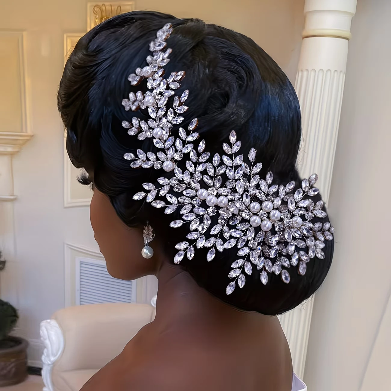 Handmade Fashion Pearl Flower Haie Comb Rhinestone Leaf Hair Vine Headband Bridal Wedding Hair Accessories Jewelry Hair Comb
Handmade Fashion Pearl Flower Haie Comb Rhinestone Leaf Hair Vine Headband Bridal Wedding Hair Accessories Jewelry Hair Comb