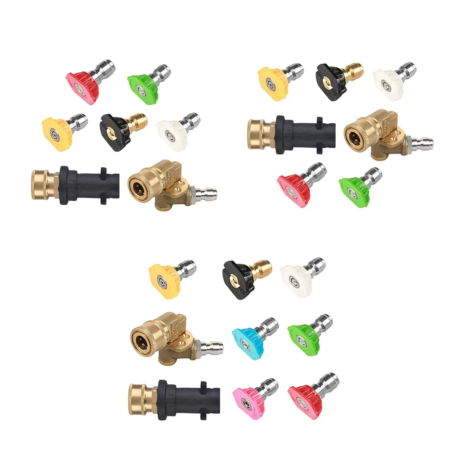 Pressure Washer Adapter Set, Pivoting Coupler, Fittings, Practical Adjustable
Pressure Washer Adapter Set, Pivoting Coupler, Fittings, Practical Adjustable