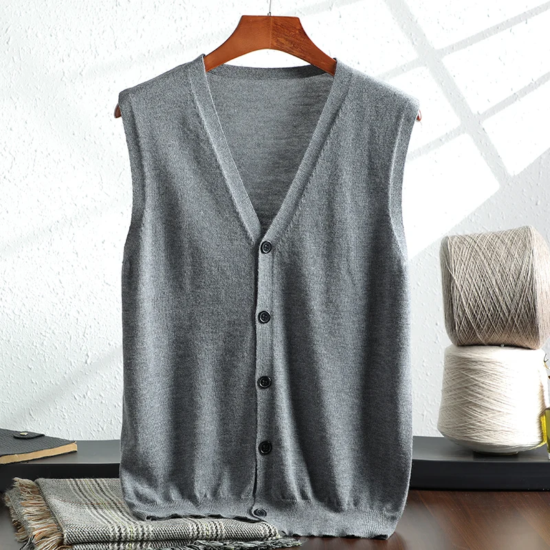 MVLYFLRT вязаный шерстяной жилет мужской с v-образным вырезом вязаный камзол без рукавов повседневный деловой однотонный кардиган тонкая куртка мужская одежда
MVLYFLRT вязаный шерстяной жилет мужской с v-образным вырезом вязаный камзол без рукавов повседневный деловой однотонный кардиган тонкая куртка мужская одежда
