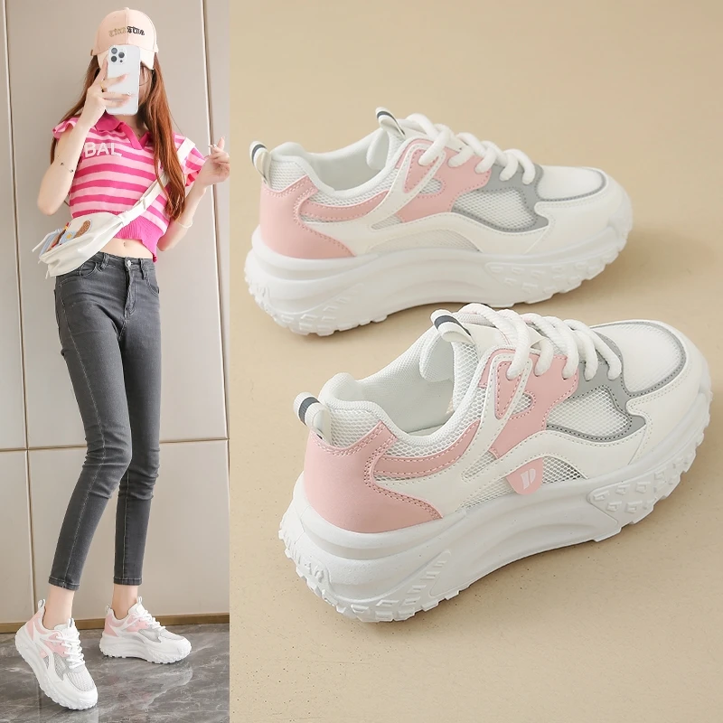 2025 New Summer Women's Breathable Mesh Lace Up Chunky Platform Sneakers 5.5CM Heel Lightweight Casual Daily Shoes
2025 New Summer Women's Breathable Mesh Lace Up Chunky Platform Sneakers 5.5CM Heel Lightweight Casual Daily Shoes