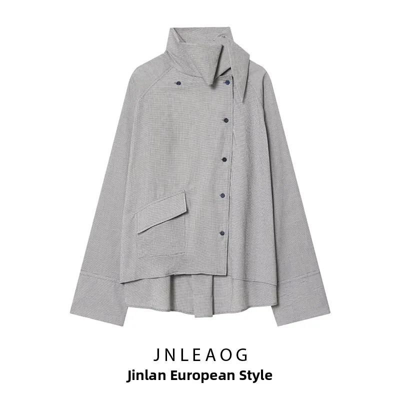 JNLEAOG Fashionable Plaid Pocket Loose Shirt Women's Autumn New Style Polyester Long Sleeve Regular Fit Flannel Shirt
JNLEAOG Fashionable Plaid Pocket Loose Shirt Women's Autumn New Style Polyester Long Sleeve Regular Fit Flannel Shirt